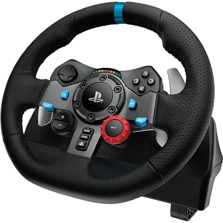 فرمان بازی لاجیتک مدل G29 در حد نو با جعبه اصلی مخصوص PS4/PS5 و PC ماشین بازی سیمولاتور Logitech