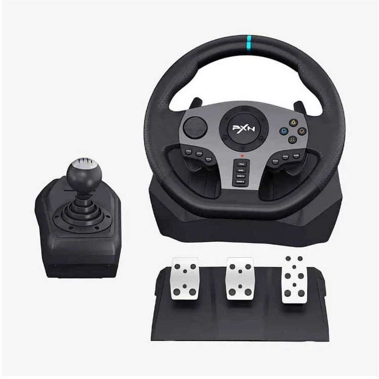 فرمان بازی PXN مدل V9 به همراه پدال و دنده PS4 PS5 XBOX ماشین بازی مناسب GTA کراش ماشینی